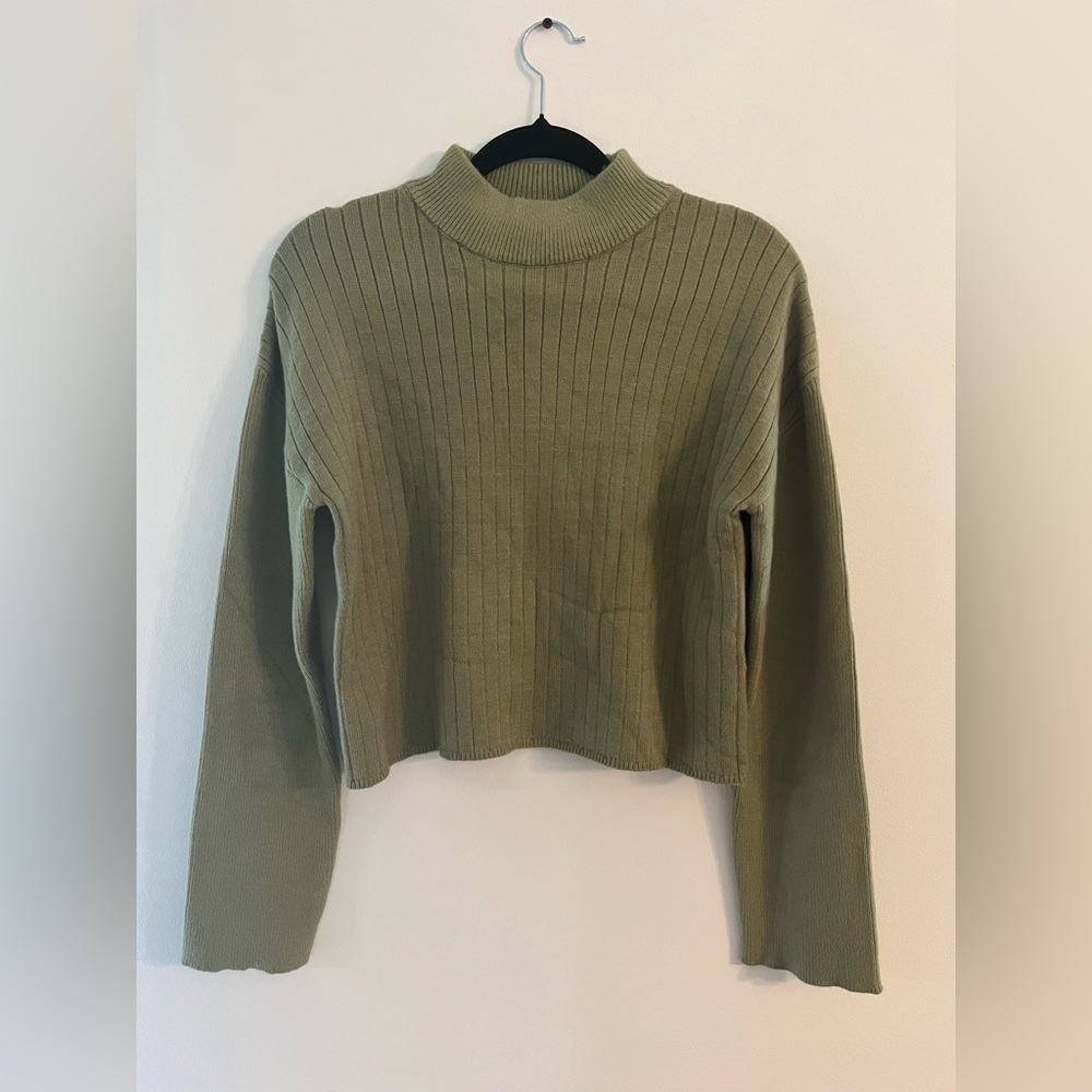 PacSun Sage Green Mock Neck Sweater